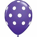 Tistheseason 11 in. Big Polka Dots Latex Balloon - Pure Violet TI3587154